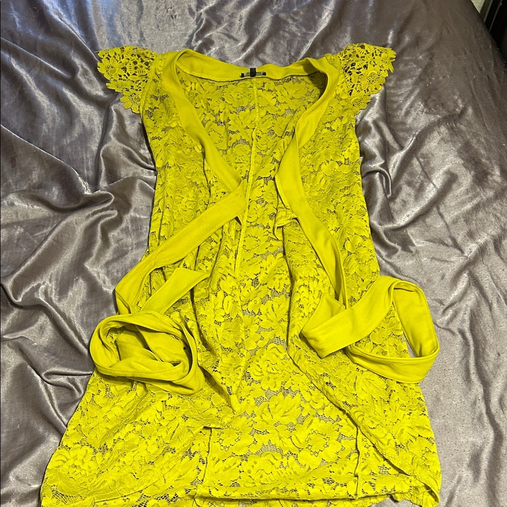 Professional Yellow Lace cover up